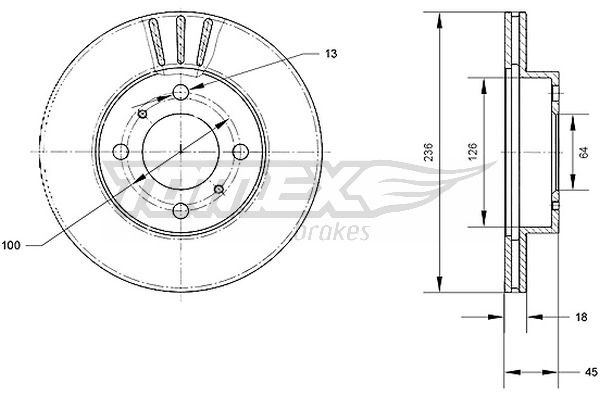 Brzdový kotúč TOMEX Brakes
